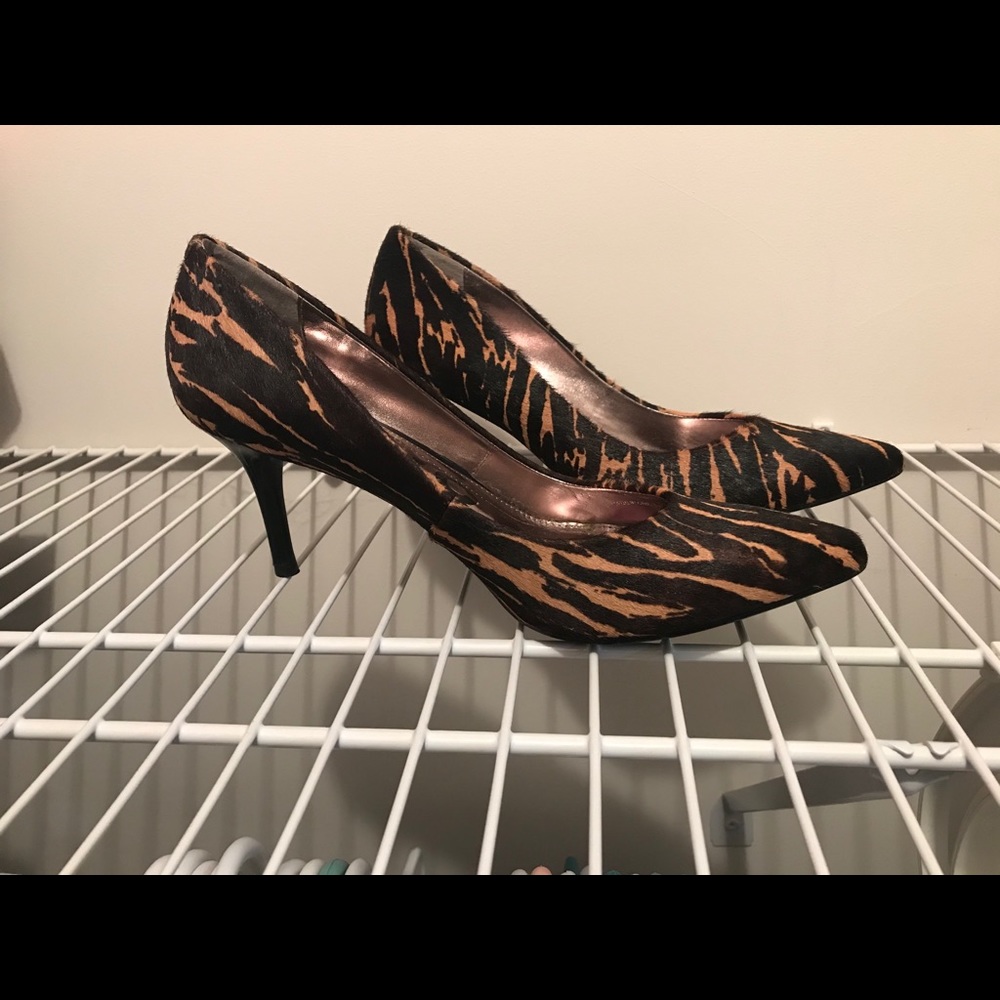 DKNYC High Heel Shoes Faux Hair Sz 7.5
